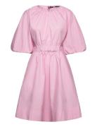 A-Line Puff Sleeve Dress Lyhyt Mekko Pink Karl Lagerfeld