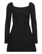 Jacquard Mini Dress Lyhyt Mekko Black Gina Tricot