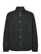 Canvas Relaxed Linear Shirt Farkkutakki Denimtakki Black Calvin Klein ...