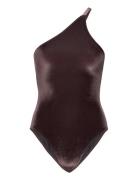 Asymmetric Swimsuit Uimapuku Uima-asut Purple Filippa K