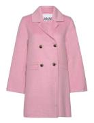 Wool Outerwear Coats Winter Coats Pink Ganni