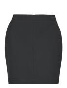 Heavy Viscose Mini Skirt Lyhyt Hame Black Calvin Klein