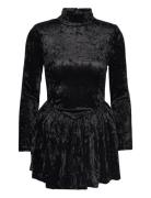 Velvet Mini Dress Lyhyt Mekko Black ROTATE Birger Christensen