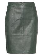 Dictedep Leather Skirt Lyhyt Hame Green DEPECHE