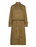 Fayette Two In Trench Trenssi Takki Khaki Green French Connection