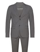 Bs Sonoma Slim Fit Suit Set Puku Grey Bruun & Stengade
