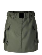 Elegance New Pocket Skirt Lyhyt Hame Khaki Green Second Female