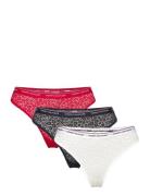 3 Pack Thong Lace Stringit Alusvaatteet White Tommy Hilfiger