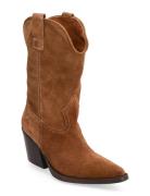 Long Boots Korkeavartiset Saapikkaat Brown Billi Bi