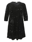 Kcbente Sequin Dress Lyhyt Mekko Black Kaffe Curve