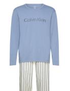 L/S Pant Set Pyjama Blue Calvin Klein