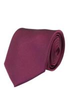 Solid Silk Tie Solmio Kravatti Burgundy Portia 1924