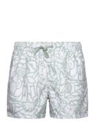 Borg Print Swim Shorts Uimashortsit Green Björn Borg