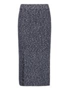 Texture Nep Pencil Skirt Polvipituinen Hame Blue Tommy Hilfiger