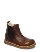 Booties - Flat - With Elastic Talvisaappaat Brown ANGULUS