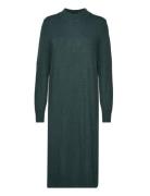 Viril Crew Neck L/S Midi Dress - Noos Polvipituinen Mekko Green Vila