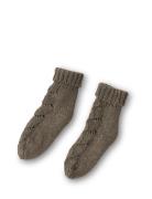 Ardette Knitted Pointelle Socks 15-16 Sukat Brown That's Mine