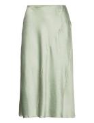 Satin Midi Skirt Polvipituinen Hame Green Lauren Ralph Lauren