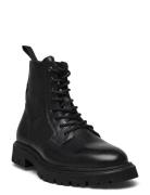 Tatum Leather Lace-Up Boot Nyörisaappaat Black Les Deux