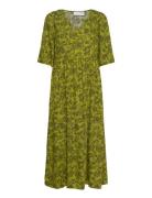 Slfheidi 2/4 Midi Dress B Polvipituinen Mekko Green Selected Femme