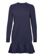 Fleece Drop-Waist Sweatshirt Dress Lyhyt Mekko Navy Lauren Ralph Laure...