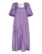 Heslagz Ss Long Dress Polvipituinen Mekko Purple Gestuz