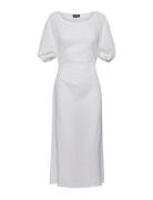 Pcbabara Ss Long Cut Out Dress Bc Sww Polvipituinen Mekko White Pieces