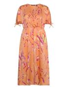 Vmheart Oli 2/4 Calf Dress Wvn Ce Cp Polvipituinen Mekko Orange Vero M...