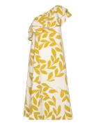 Ulivo -Shoulder Dress Polvipituinen Mekko Yellow Second Female