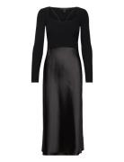 Sassi Dress Polvipituinen Mekko Black AllSaints