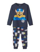 Nmmjabur Pawpatrol Nightset Noos Cplg Pyjamasetti Pyjama Blue Name It