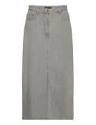 Slfriday Skirt Polvipituinen Hame Grey Soaked In Luxury