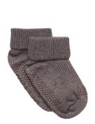 Wool Socks - Anti-Slip Jarrusukat Brown Melton