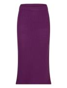 Vistara Hw Midi Skirt /B Polvipituinen Hame Purple Vila
