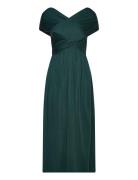 Cupro Dress Polvipituinen Mekko Green Rosemunde