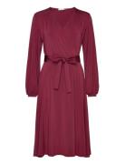 Annie Dress Wine Polvipituinen Mekko Burgundy Jumperfabriken