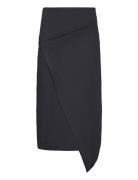 Stretch Jersey Midi Skirt Polvipituinen Hame Black Calvin Klein