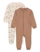 Nightsuit -Zipper Pyjama Sie Jumpsuit Haalari Multi/patterned Pippi