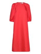Vimabelle 3/4 Midi Dress Polvipituinen Mekko Red Vila
