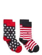 Th Kids Sock 2P Stars And Stripes Sukat Red Tommy Hilfiger