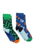 2-Pack Kids Crocodile Socks Sukat Multi/patterned Happy Socks