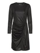 Foil-Print Jersey Dress Lyhyt Mekko Black Lauren Ralph Lauren