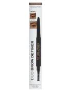 Makeup Revolution Duo Brow Definer Pencil Kulmakynä Meikki Brown Makeu...