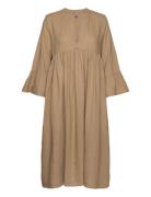 Cubrisa Long Dress Polvipituinen Mekko Brown Culture