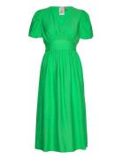 Yasclema Ss Midi Dress Polvipituinen Mekko Green YAS