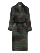 Cammi - Shadow Kaftan Dress Polvipituinen Mekko Green Rabens Sal R