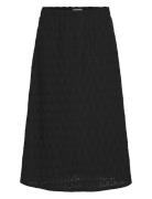Objfeodora Midi Skirt Div Polvipituinen Hame Black Object