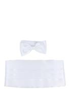 Polyester Cummerbund Set Rusetti White Portia 1924