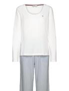 Ls Pj Set Woven Pyjama White Tommy Hilfiger