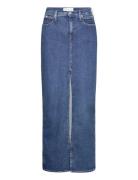 Front Split Midi Denim Skirt Pitkä Hame Blue Calvin Klein Jeans